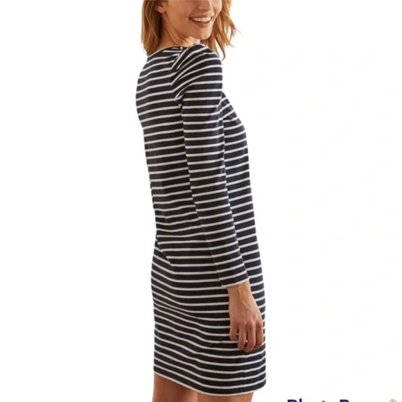 Boden Imogen Breton Stripe Long Sleeve Cotton Dress Sz 6 Navy White Preppy NWOT - Picture 5 of 15